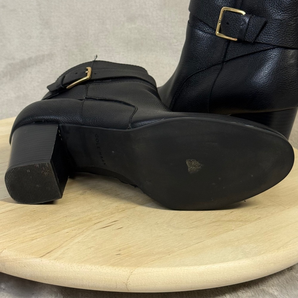 Cole Haan Signature Grand.OS Pebbled Leather Buckle Ankle Boots W02756 8.5B - Picture 12 of 16